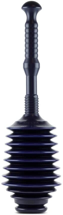 Master Plunger MP100-1 Heavy Duty Toilet Plunger Clears, Kitchen Sinks, Garbage Disposal and, Toilets Fast. Equipped with Patented Automatic Air Relief Valve, Navy Blue