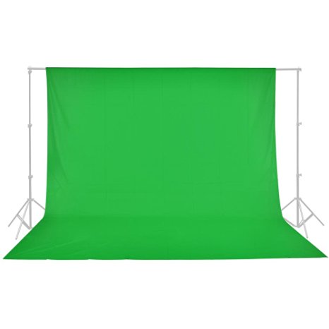 10 Feet X 10 Feet Cotton Chromakey Green Screen Muslin Backdrop Photo Photography Background
