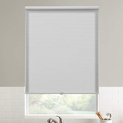 SBARTAR Cordless Light Filtering Honeycomb Cellular Blinds and Shades for Window, White, 31 inch x 64 inch