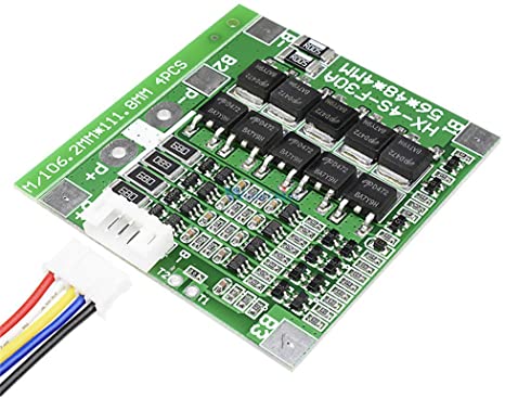 HiLetgo 14.8V 4S 30A 18650 Li-ion Lithium Battery BMS PCB Integrated Circuits Protection Board Cell Balance