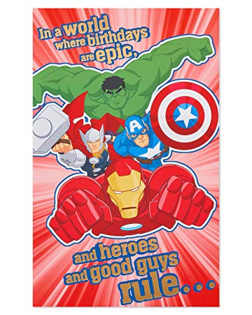 American Greetings Birthday Card for Boy (Avengers)