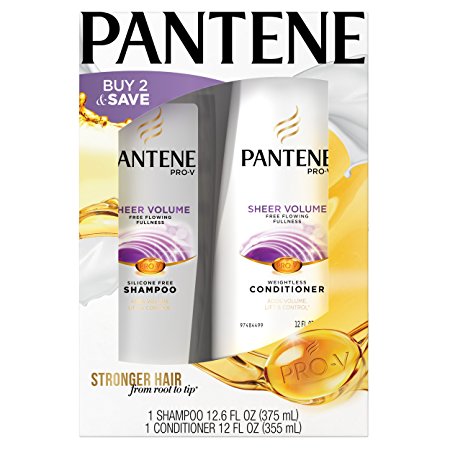 Pantene Pro-V Sheer Volume Shampoo and Conditioner Dual Pack, 1 Count