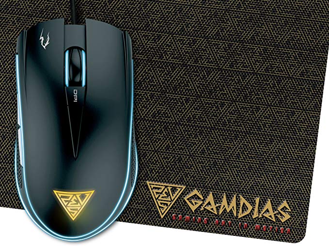 GAMDIAS GD-ZEUS E1 Gaming Mice with 3200 DPI, 6 Smart Buttons & Two RGB Light Streams