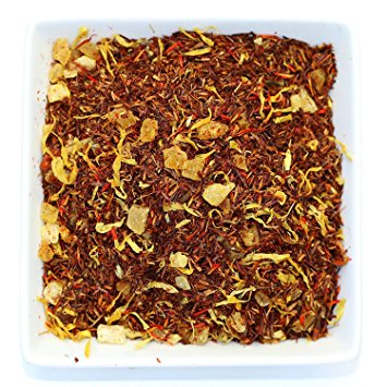 Tealyra - Mango 'n Friends - Rooibos Fruity Herbal Loose Leaf Tea Blend - Red Bush - Pineapple - Orange - Strawberry - Caffeine-Free - Vitamines Rich - Hot and Iced - 110g (4-ounce)