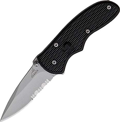 Gerber Mini-Fast Draw Knife, Assisted Opening, Serrated Edge [22-41525]