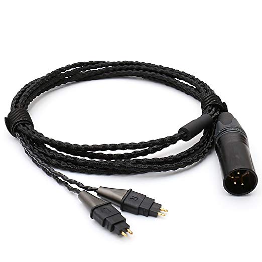 Fanmusic C6 Oxygen-free copper Cables Headphone Upgraded Cable for HD580 HD600 HD650 HD6XX (4-pin XLR plug)