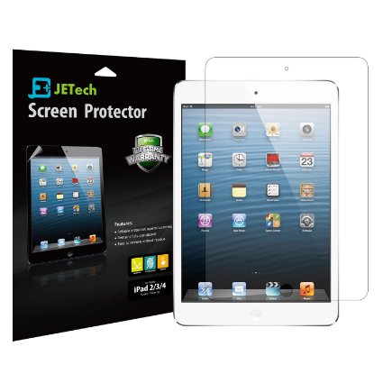 iPad Screen Protector JETech 2-Pack Screen Protector Film for Apple iPad 234 Bubble Free Installation Anti-Fingerprint Retail Packaging - HD Clear