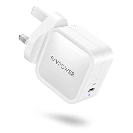 RAVPower USB C Charger, 61W Wall Charger PD 3.0 [GaN Tech] Type C Quick Charger, Compatible with iPhone 11 Pro Max, MacBook Pro Air, Ipad Pro 2018, Nintendo Switch