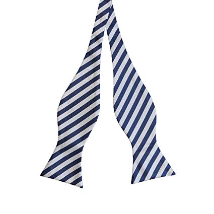 Bow Ties For Men - Mens Woven Self Tie Bowties For Men Bowtie Stripes Tuxedo & Wedding Striped and Solids Bow Tie