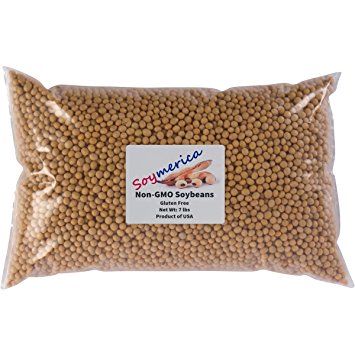 Soymerica Non-GMO Soybeans - 7 Lbs (Newest Crop). Identity Preserved (IP). Great for Soy Milk and Tofu. 100% Product of USA