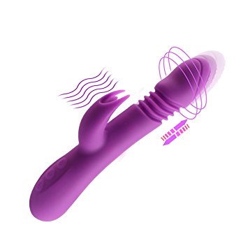 Bigbanana Dildo Vibrator Upgraded Heating Double Motor 7 Vibrating Mode G-Spot Clitorial Stimulator Powerful Vibe Sex Toy (Purple##)