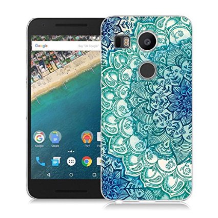 Nexus 5X Case, LG Nexus 5X Case, Harryshell(TM) Flower Floral Slim fit Scratch-Resistant Tpu Gel Flexible Silicone Soft Case Cover Skin Protective for LG Google Nexus 5X / 5 2nd Gen 2015