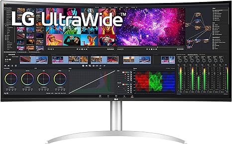 LG UltraWide Curved 5K Monitor 40WP95CP, 40 inch, 5K, 72Hz, 5ms, Nano IPS Display, HDR 10, AMD Freesync, Thunderbolt 4, HDMI, Displayport, USB C, Adjustable Stand