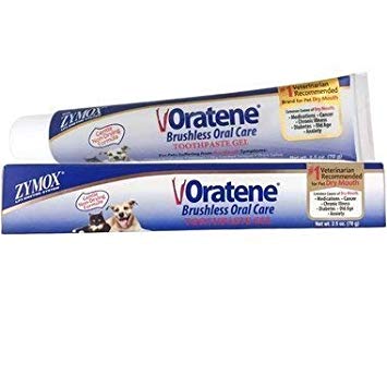 Zymox Oratene Brushless Oral Care Toothpaste Gel 2.5 oz. for Dogs and Cats - #1 Vet Recommended for Dry Mouth