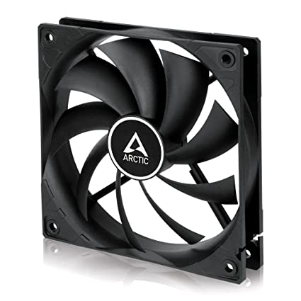 ARCTIC F12 Silent 120mm Ultra-Quiet CPU Case Cooling Fan with 3-Pin Connector, Fluid Dynamic Bearing and upto 800RPM speed - Black