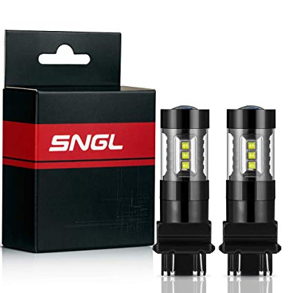 SNGL Super Bright High Power 3056 3156 3057 3157 CREE LED Bulbs - Plug-and-Play - 6000K Xenon White (Pack of 2)