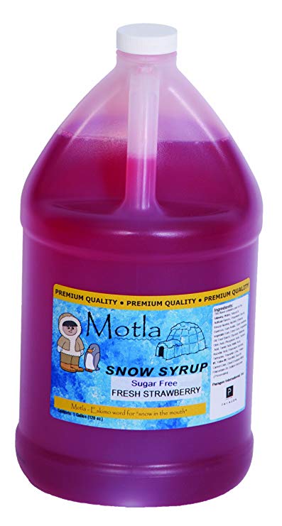 Paragon Motla Premium Sugar-Free Sno-Cone and Shaved Ice Syrup