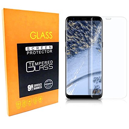 Galaxy S8 Screen Protector, [Case Friendly] [HD Clear] [Anti-Bubble] HD Tempered Glass Screen Protector for Samsung Galaxy S8