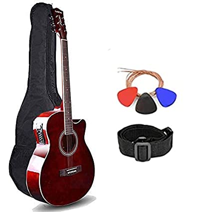 Kadence Frontier Series 40 Incheses, wood Acoustic Guitar With/Wihtout EQ Die Cast Keys Combo (Bag,strap,strings And 3 picks) (own, Semi/Electro Acoustic)