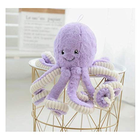 HYL World 15.7" Plush Cute Octopus Dolls Soft Toy Stuffed Marine Animal for Home Decor Christmas Birthday Gifts-Purple