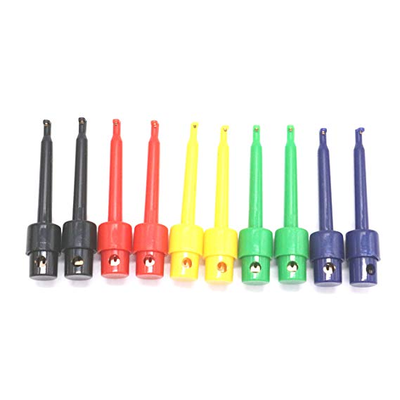 5Pairs Multimeter Part Colorful Electrical Testing Hook Clip Grabber