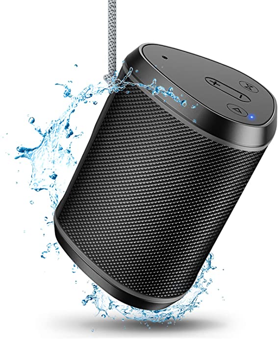 Comsoon Portable Bluetooth Speakers, Wireless Mini Speaker with Stereo Sound Effect, Rich Bass, 60ft Bluetooth Range, Built-in Mic, Support AUX/TF Card, IPX6 Waterproof Outdoor Speaker for iPhone iPad