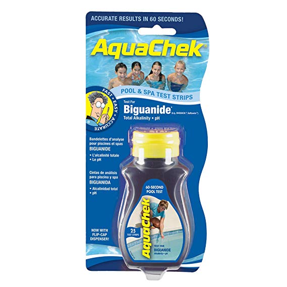 AquaChek 561625A Blue Biguanide Test Strip for Swimming Pools