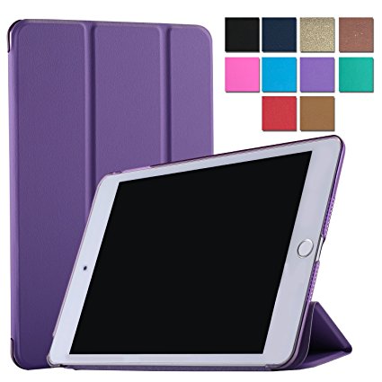 iPad 4 / 3 / 2 ( 9.7 Inch ) Case Tri-Fold Smart Cover [ Auto Sleep / Wake Function ] Multi Angle Stand (A1458 A1459 A1460 A1403 A1416 A1430 A1395 A1396 A1397) [iPad 4th, 3rd & 2nd Gen 9.7]- Purple