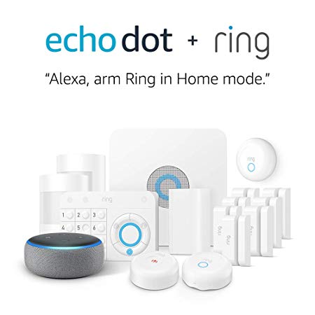 Ring Alarm Enhanced Protection Kit   Echo Dot (3rd Gen), Works with Alexa