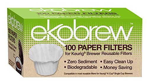 Optional Coffee Paper Filter for Ekobrew Single Serve Filter 100 Count
