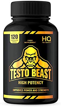 Test Booster for Men | 120 Capsules | High Quality | Magnesuim, Zinc and Vitamin D | Vegan | Made in The UK | GMP Approved | New Formula | Beast and Bulk Nutrition