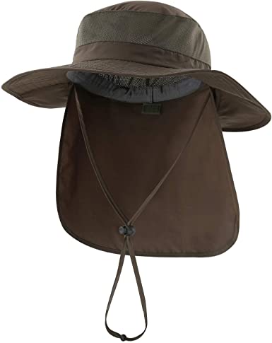 Home Prefer Outdoor UPF50  Mesh Sun Hat Wide Brim Fishing Hat with Neck Flap