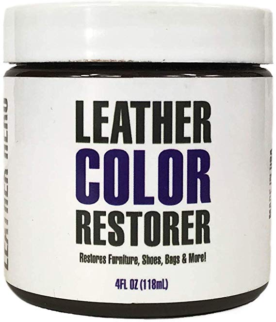 Leather Hero Leather Color Restorer & Applicator- Refinish, Repair, Renew Leather & Vinyl Sofa, Purse, Shoes, Auto Car Seats, Couch 4oz (Light Grey)