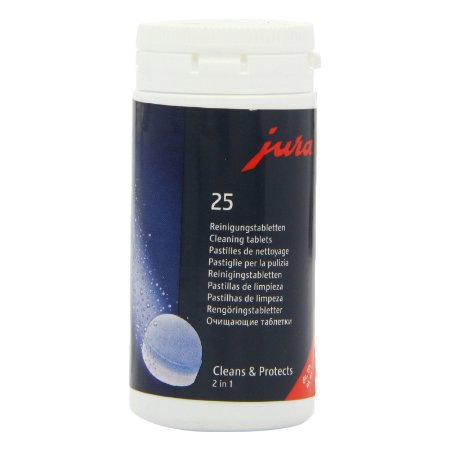Jura 2-Phase Cleaning and Descaling Tablets for Fully Automatic Coffee Machines, 25 Count