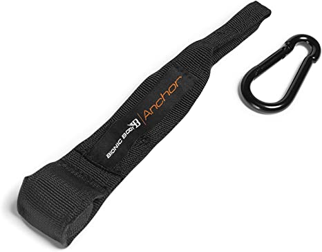 Bionic Body Resistance Band Door Anchor with Carabiner Clip Exercise Accessory Strap for Strength Training and Cardio Workout BBDA-010