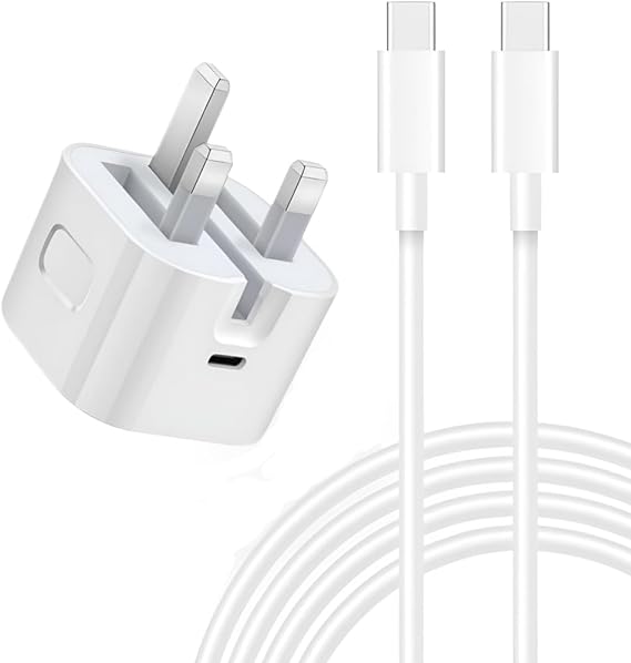 FiveBox iPhone 15 Quick Charger, Samsung Quick Charger, 20W 3.0 USB C Quick Charger Plug and 6FT Type C to C Quick Charging Cable, Compatible with iPhone 15/15 Plus/15 Pro Max,Samsung Galaxy ， iPad