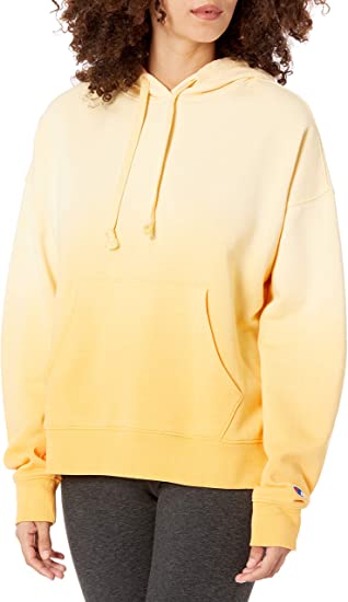 Champion Women's Powerblend Fleece Ombre Relaxed Hoodie, C Logo