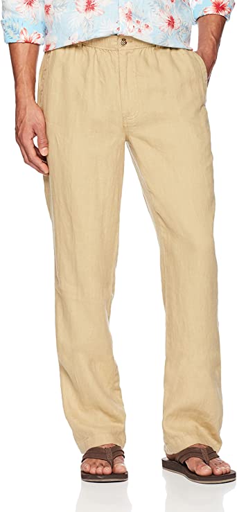 28 Palms Amazon Brand Men's Relaxed-Fit 100% Linen Pant with Drawstring
