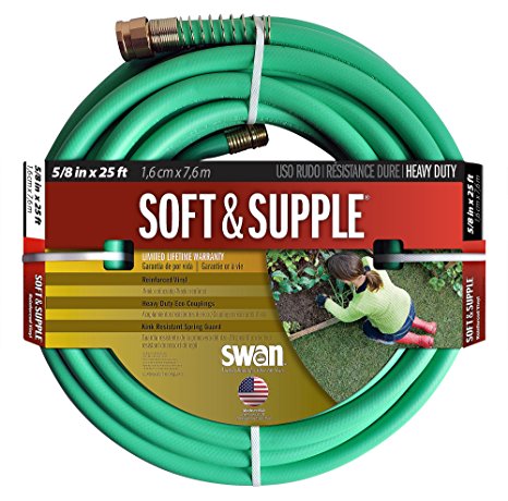 Swan Soft And Supple SNSS58025 5/8-Inch x 25-Foot Green Garden Hose