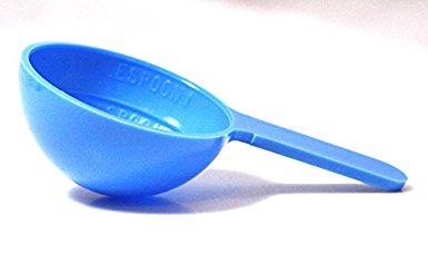 1/2 Ounce (1 Tablespoon) Blue Plastic Measure, Pack of 25 Measuring Scoops