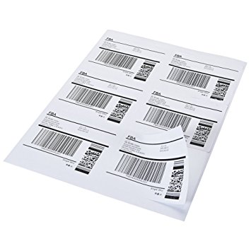 MFLABEL 6-UP 100 Sheets Internet Shipping Labels 3-1/3" x 4" FBA Labels (600 Labels)