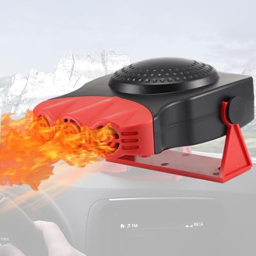 Portable Car Heater 12V - 2 in1 Fast Heating Defroster Defogger Demister, Fast Heating and Cooling Fan for Windscreen, Windshield Car Heater Fan that Plug into Cigarette Lighter with 180° Rotary Base