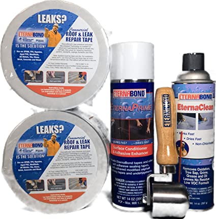 Eternabond Repair Kit Includes Roof Repair Tape, Primer, Cleaner and Roller