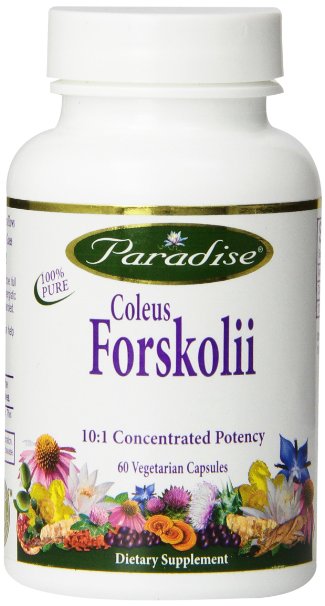 Paradise Herbs Coleus Forskolii Vegetarian Capsules 60 Count