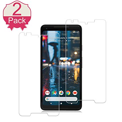 2-Pack BBInfinite Pixel 2 XL Glass Screen Protector, 9H Hardness 2.5D Pixel 2 XL Tempered Glass Bubble-Free Glass Screen Protectors for Google Pixel 2 XL