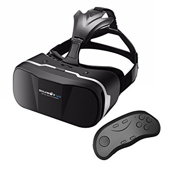 BlitzWolf VR Headset 3D Virtual Reality Glasses Bluetooth Remote Controller Movies Games Box Helmet for Up to 6.3 inch iPhone Samsung LG SONY Moto Nexus