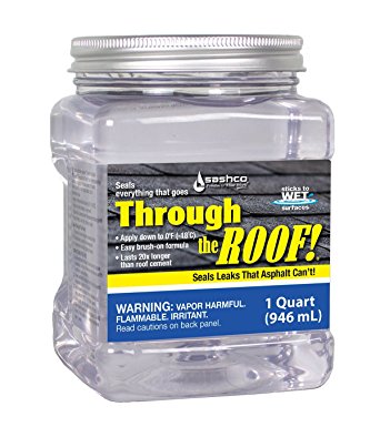 Sashco Through The Roof Sealant, 1 Quart Container, Clear (Pack of 6)
