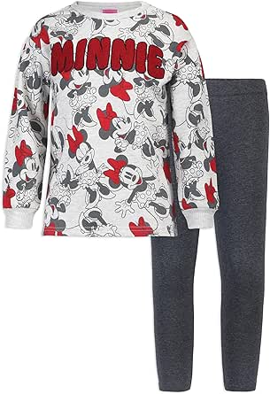 Disney Minnie Mouse Girls 2 Piece Sweatshirt and Pants Set for Toddlers and Big Kids