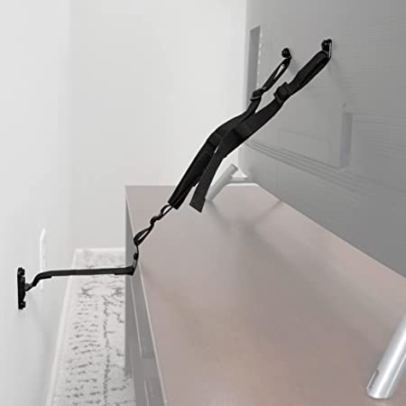 ECHOGEAR TV Safety Straps - Anchor TVs Up to 90" to Furniture Or The Wall - Pre-Assembled Anti-Tip Strap Includes All Hardware for Baby Proofing Your TV