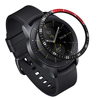 Ringke Bezel Styling for Galaxy Watch 42mm / Gear Sport Bezel Ring Adhesive Cover Anti Scratch Aluminum Protection Tachymeter [Aluminium] for Galaxy Watch Accessory GW-42-10